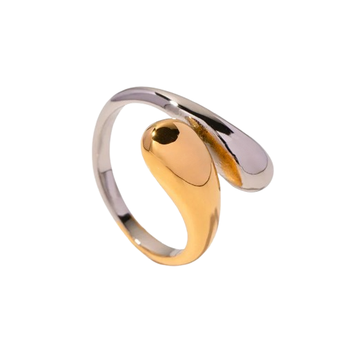 Anillo en Acero Inoxidable 304, Ajustable doble alma de color