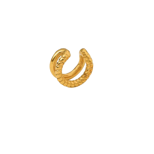 Ear Cuff Forma de C – Acero Inoxidable 304 Chapado en Oro de 18K