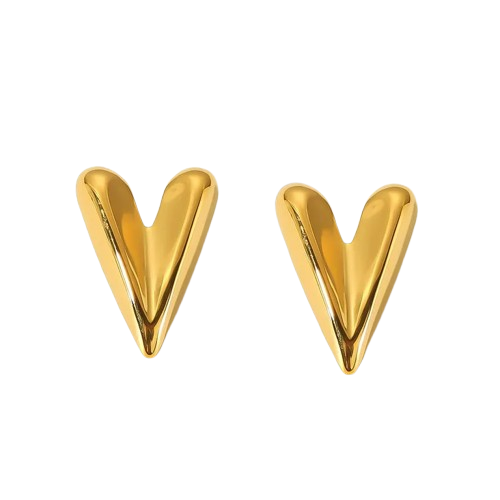 Pendientes Minimalistas en Acero Inoxidable – Diseño Cuadrilátero, Círculo y Corazón Pulido